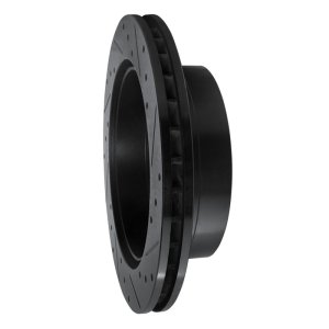 Chevrolet Silverado 1500 Brake Rotor (1) - Rear Left - R1 Concepts - Drilled & Slotted - Black - `03-`05